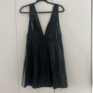 Pleated black dress
